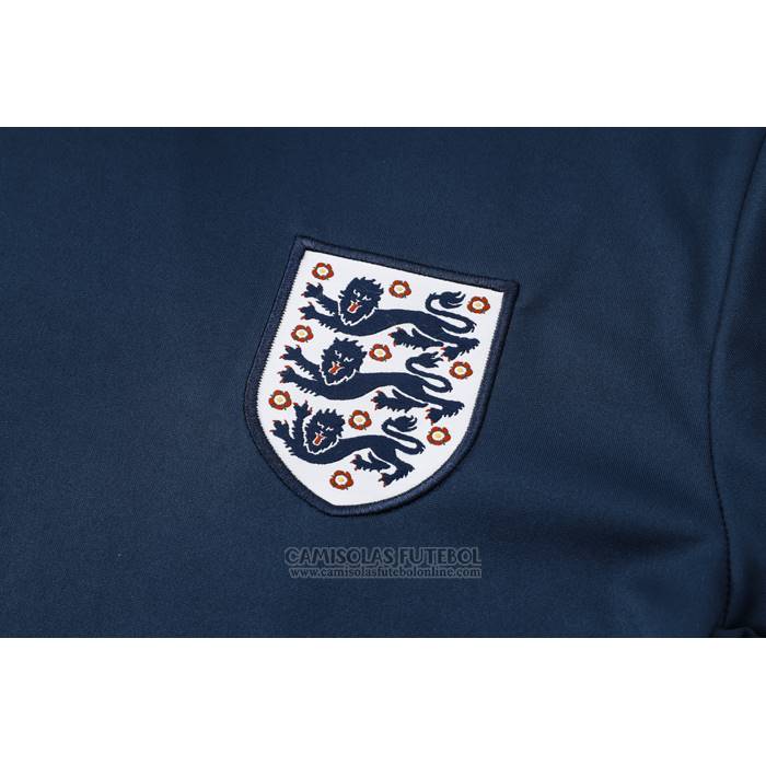 Fato de Treino Inglaterra Manga Curta 2024-2025 Azul - Calcas Curta